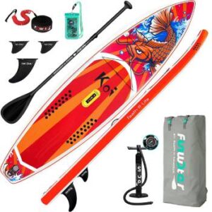 Fun water koi paddle board