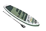 Bestway Kahawai - Tabla inflable de paddle suft con remo de aluminio, madera y verde (SUP...