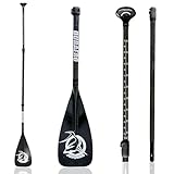 Remo de SUP, 3 piezas de carbono ajustable desmontable para tabla de surf, kayaks, tablas...