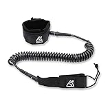 Leashes de Surf, Correa de Paddle Surf Hinchable, 9ft *7mm, Negro, SCL-97