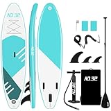 Tabla de Stand Up Paddle Hinchable, SUP Surf Paddle Board + Remo de Ajustable | Bomba |...