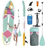 GYMMALL Tabla Paddle Surf Hinchable de Pie para Adultos y Jóvenes de Todos los Niveles de...