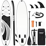Triclicks Sup Board - Tabla de Surf Hinchable con Remo Ajustable, Bomba de Mano con...