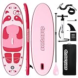Santasup Tabla de remo inflable para niños, panda azul de 8 pies, tabla de remo con...