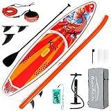 FunWater Tabla de Surf Hinchable de 350x84x15cm, Jóvenes y Adultos con Remo Ajustable,...