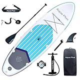 Aqua Plus Sup Inflable de 15cm de Grosor para Todos los Niveles de Habilidad, Paleta...