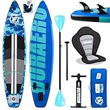 Tabla hinchable de remo de pie, soporte para cámara, 330 x 76 x 15 cm, hasta 150 kg,...