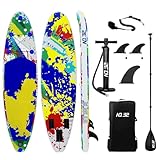 Tabla de Stand Up Paddle Hinchable, Sup Surf Paddle Board + Remo de Ajustable | Bomba |...