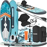 tectake® Tabla de Paddle Surf Hinchable Con Remo 2 en 1, Asiento de Kayak, Bomba de Aire,...